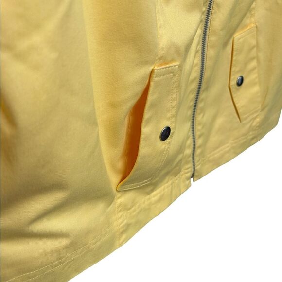 Studio Works Bright Yellow Jacket Spring Fall Light Coat Pockets 100% Cotton - Picture 3 of 6